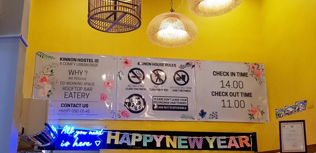 Kinnon Deluxe Hostel Coworking Cafe Bangkok Eksteriør billede